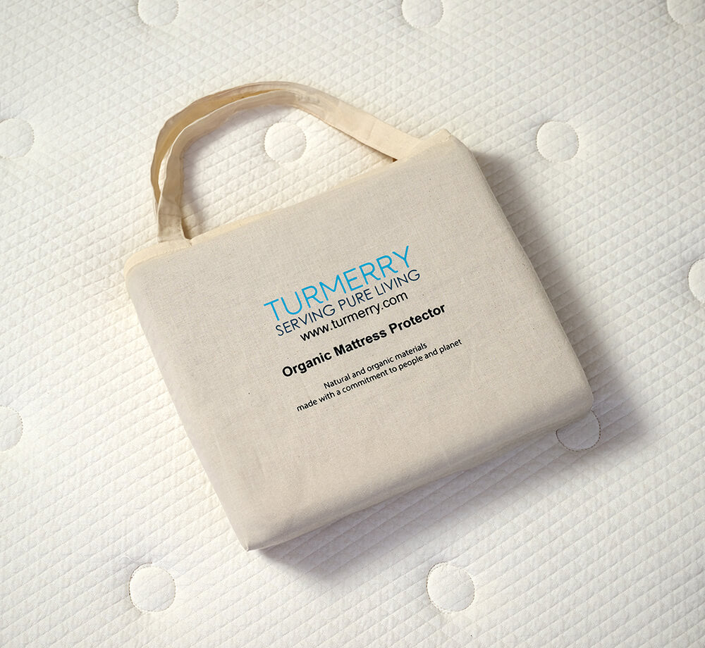 Protect it with a natural fibers - organic certified cotton mattress protector to sleep healthy